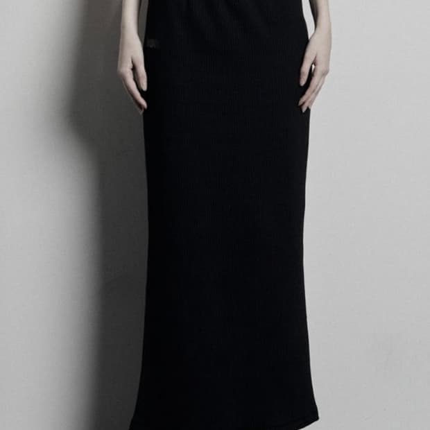 보헤미안서울 베이직 와플 롱스커트