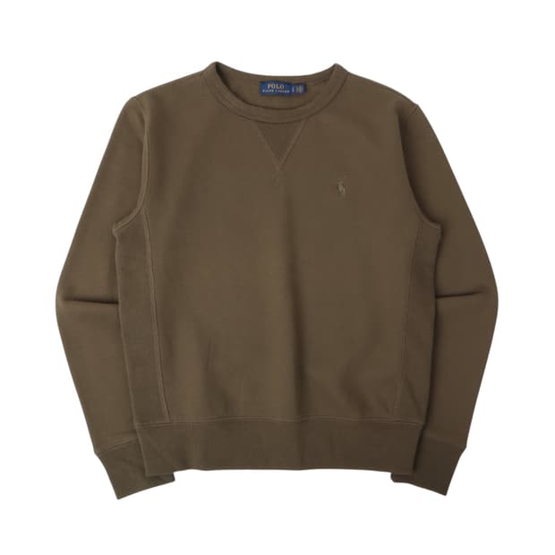 폴로 랄프로렌 카키 크루넥 스웻셔츠