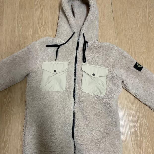 스톤아일랜드 후드 플리스 집업 자켓