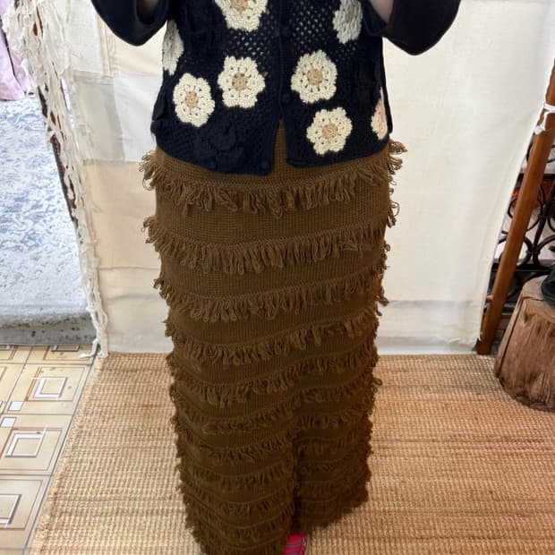 tassle knit skirt