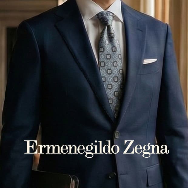 에르메네질도 제냐 실크 자카드 패턴 넥타이 9.4cm A+등급 K2016