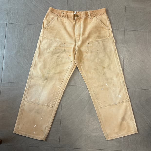 칼하트 브라운 더블니 팬츠 바지