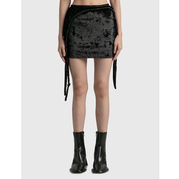 [XS] OTTOLINGER 오토링거 벨벳 스판 레이어드 스커트