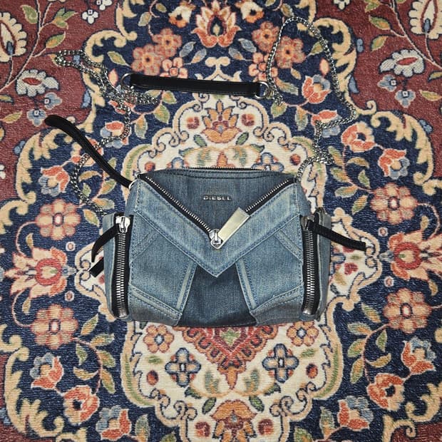 디젤 DIESEL 패치워크 데님 미니 숄더백