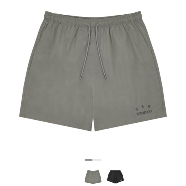 아이앱 스튜디오 우븐 쇼츠 그레이 23FW (XL)