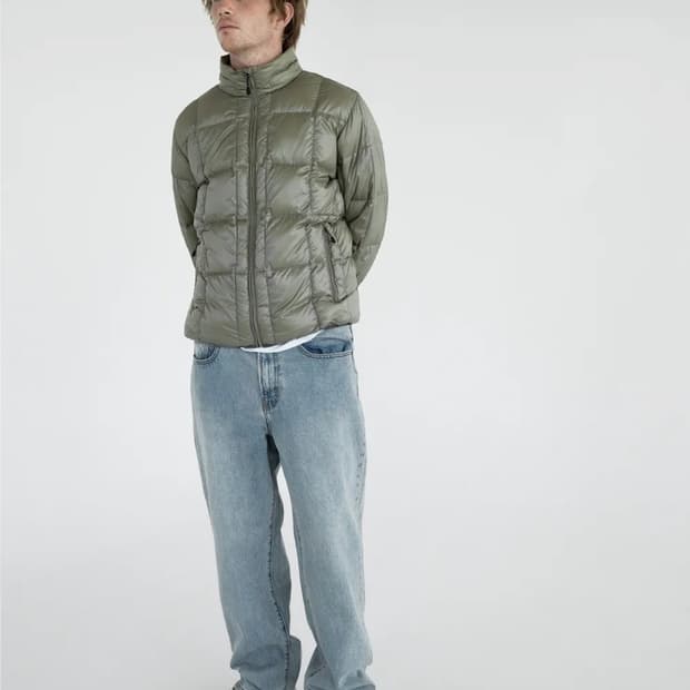 디스이즈네버댓 light down jacket dark sage