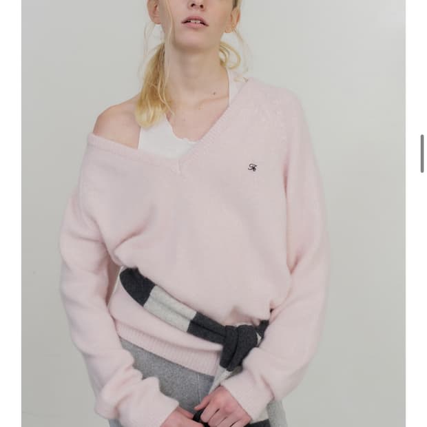 (새상품/택o) 포에토 foeto blur brush knit