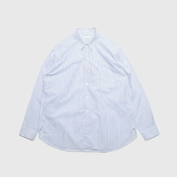pencil stripe regular collar shirt 