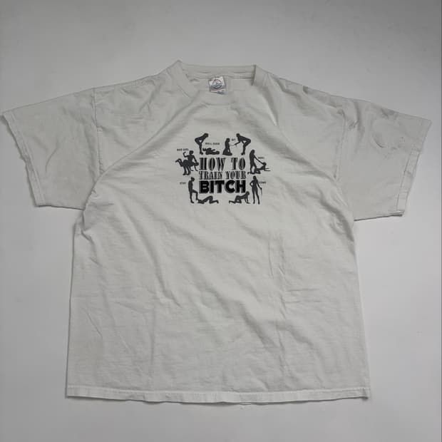 90s How To Train Your Bitch Tee (white)