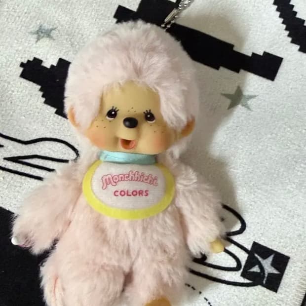 몬치치 컬러즈 키링 연핑크 핑크 몬치치