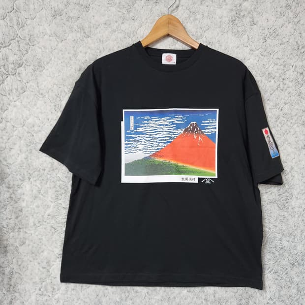 934B [M] HOKUSAI Japan  후지산 반팔 티셔츠