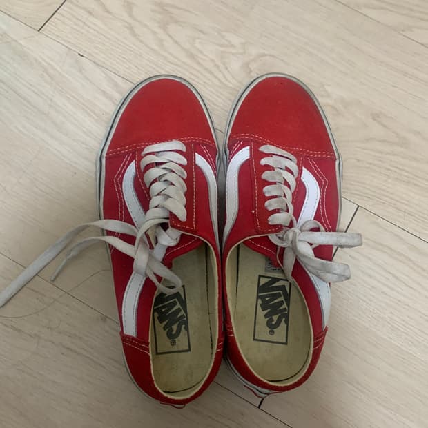반스 올드스쿨 레드 뮬 스니커즈 235mm