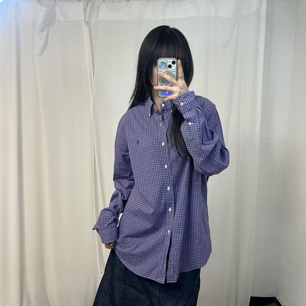 Polo Ralph Lauren purple check shirt