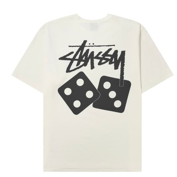 스투시 다이스 피그먼트 다이드 티셔츠 내츄럴