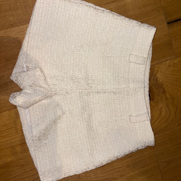 아이보리 트위드 숏팬츠