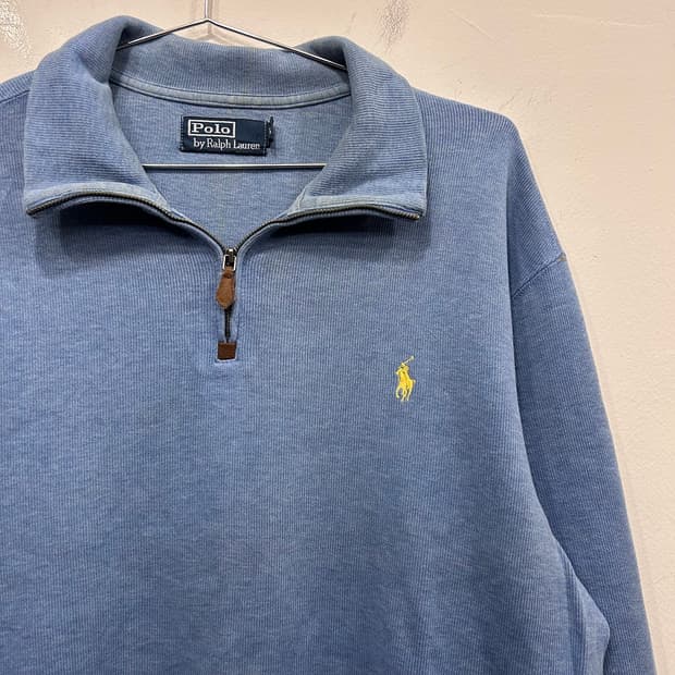 폴로 랄프로렌 스몰포니 니트 코튼 반집업