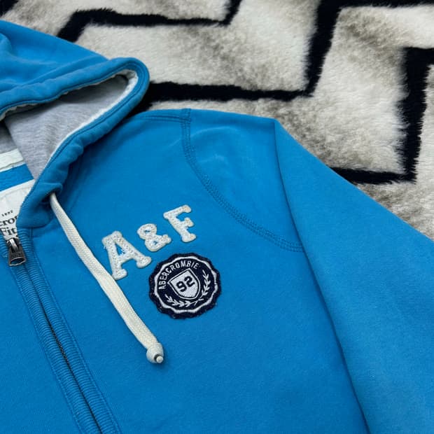 [M]아베크롬비 후드집업/블루/기모