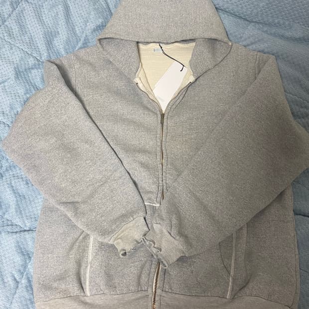 1)아프레쎄 24 빈티지 후드집업 그레이