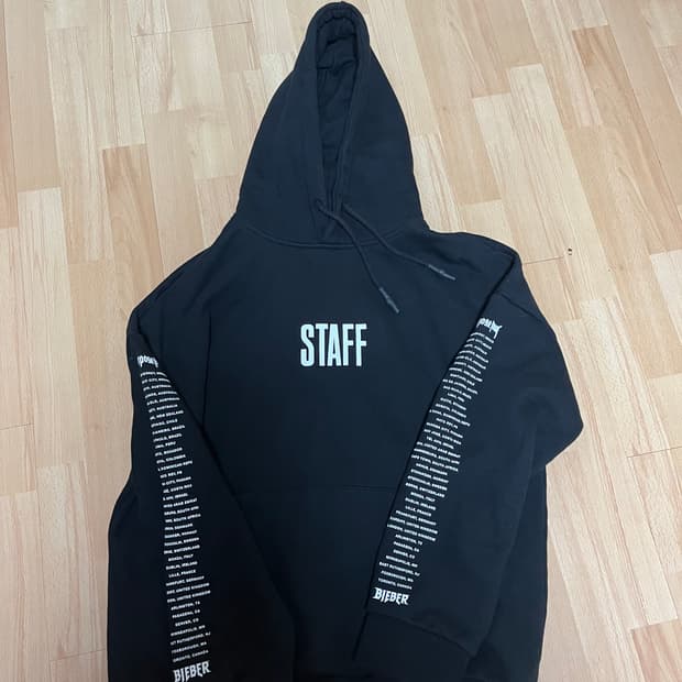 저스틴비버 퍼포즈투어 서울 후드티 M~L