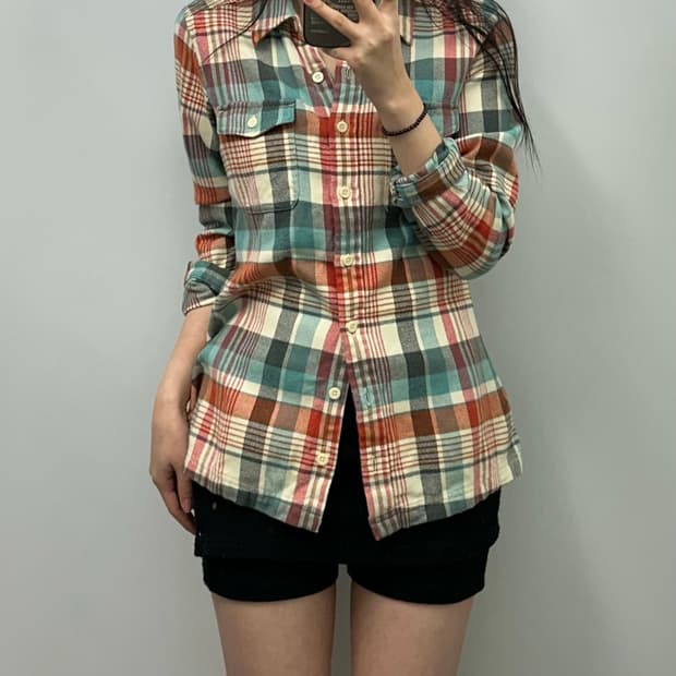 홀리스터 y2k 와투케 포켓 체크 셔츠