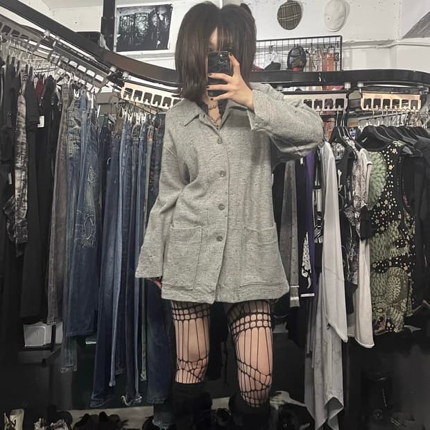 이세이 미야케 그레이 워크자켓