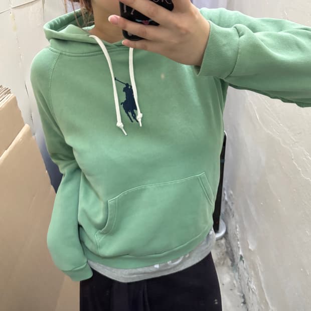 폴로랄프로렌 민트 후드티