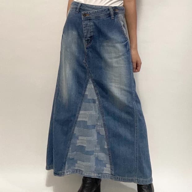 vintage denim skirt
