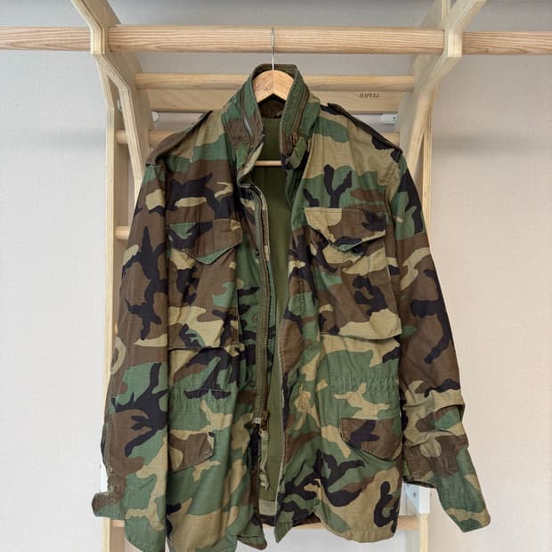(103)M65 필드자켓 미군 우드랜드 카모 야상 스몰 레귤러