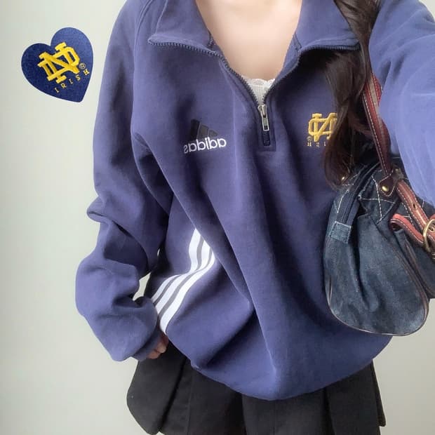 아디디스 90s 반집업 맨투맨