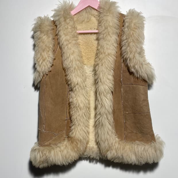 JPN 스웨이드 양털 베스트 조끼 