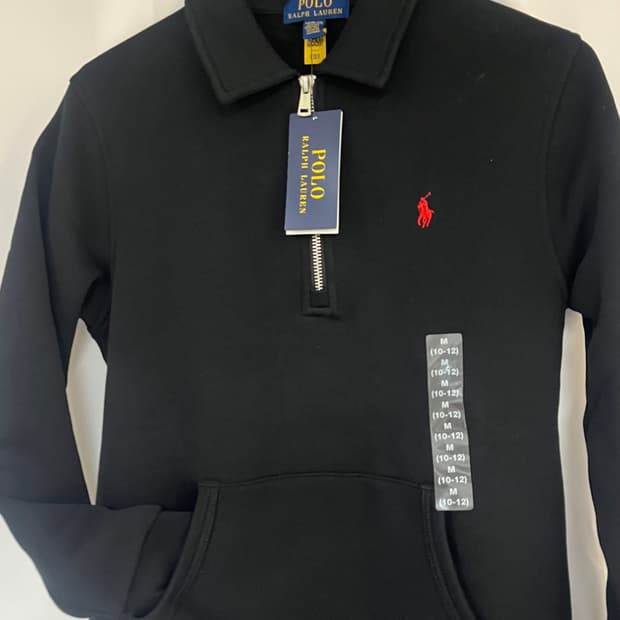 폴로 랄프로렌 보이즈 기모 반집업