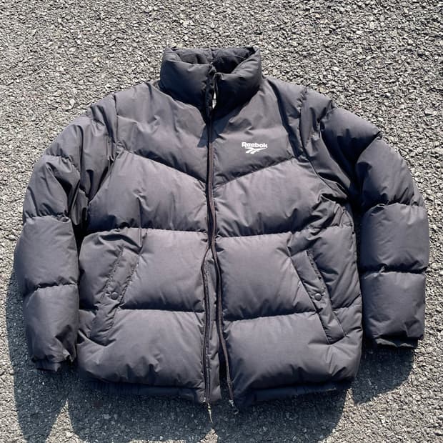 리복 패딩 블랙 L