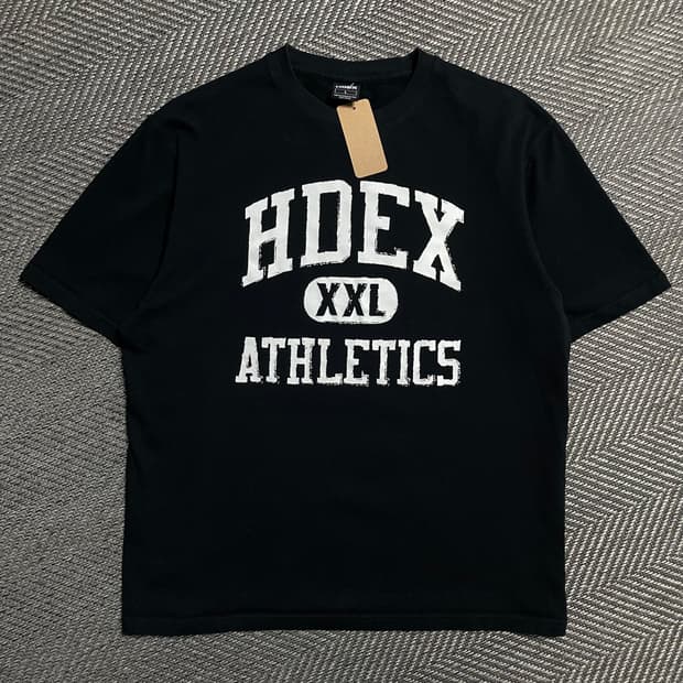 HDEX ATHLETICS 빅로고 블랙 반팔 티셔츠o 5093