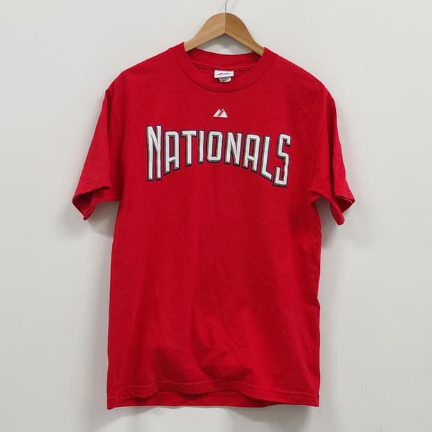 MLB 내셔널스 마킹 반팔 티셔츠 / Majestic M 반팔티