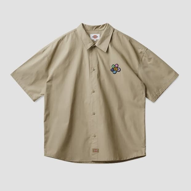디키즈 포플린 오버핏 자수 셔츠