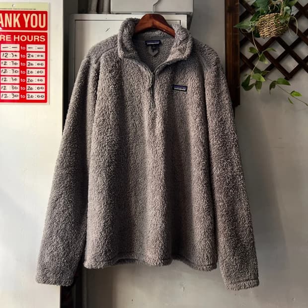 [L]파타고니아 하프집업 그레이 쉐르파 플리스 자켓