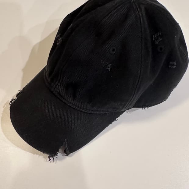 프로젝트 gr 크래쉬드 볼캡 블랙