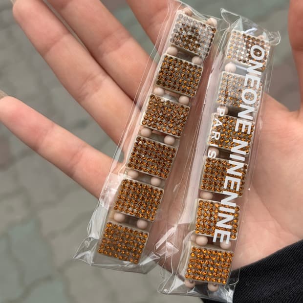 1199바조 골드 라인스톤 팔찌