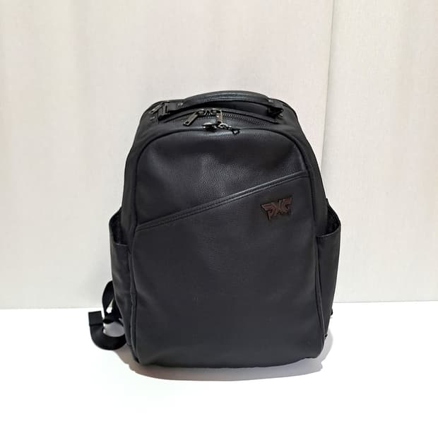 (택포) PXG 피엑스지 크롬 가죽 백팩 블랙 B606