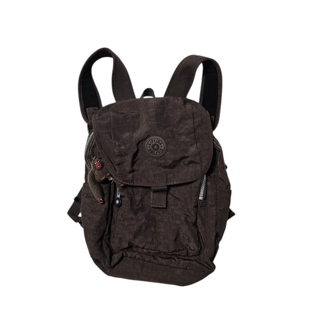 키플링 브라운 덮개 가방 백팩 