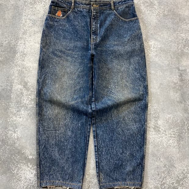 [34] 90s Jordache 조다쉬 스톤 워시드 배기핏 데님팬츠
