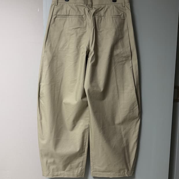 (새상품) 엘무드 - 팟 커브드 코튼 와이드 팬츠