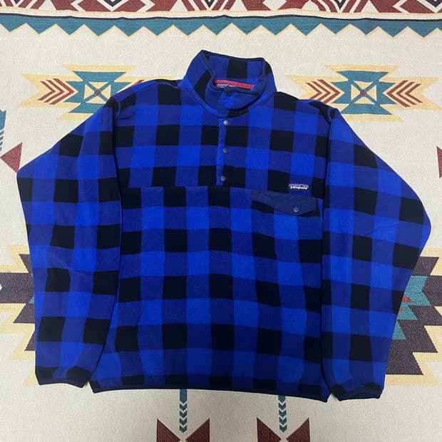 파타고니아 버팔로 체크 신칠라 스냅티 L