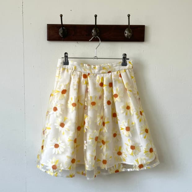 INGNI 플라워 쉬폰 미니 스커트