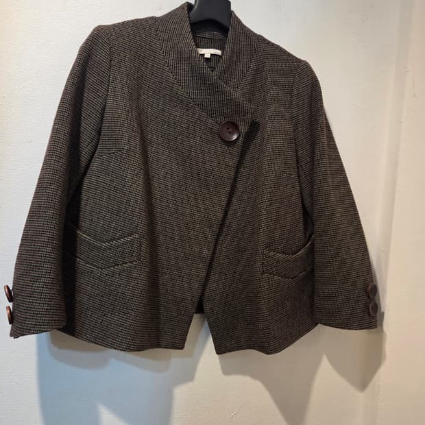 마쥬 하운드투스 모직크롭자켓 