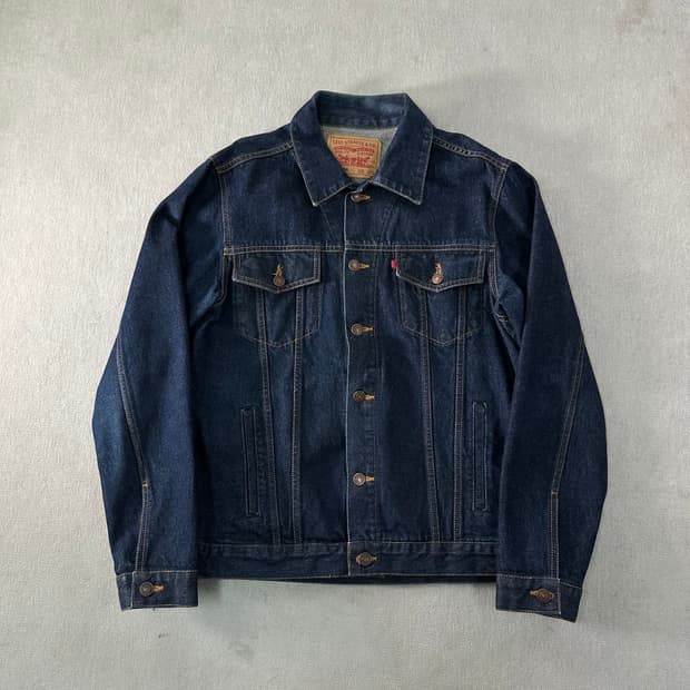 100 리바이스 70506 인디고 데님 트러커 자켓