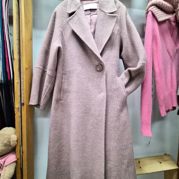 지고트 캐시미어 벌룬 입체 핸드메이드 롱코트