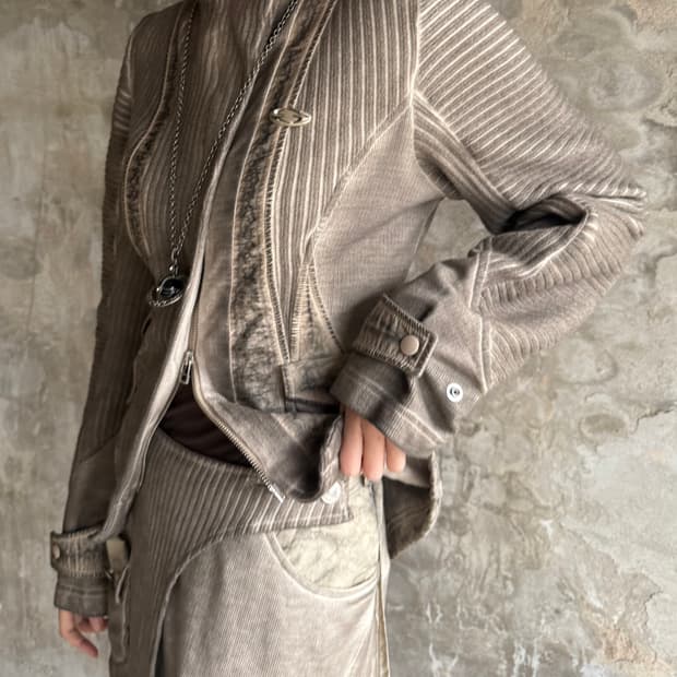 Grailz 워싱 디테일 셋업 스커트