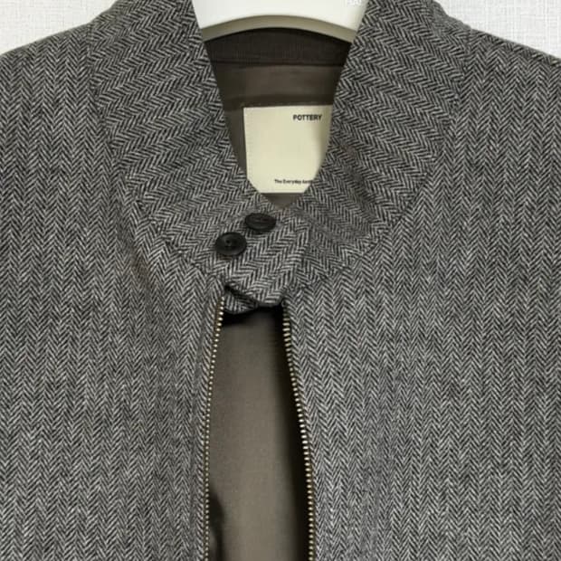 포터리 셔틀랜드 울 해링턴 자켓 1사이즈 
