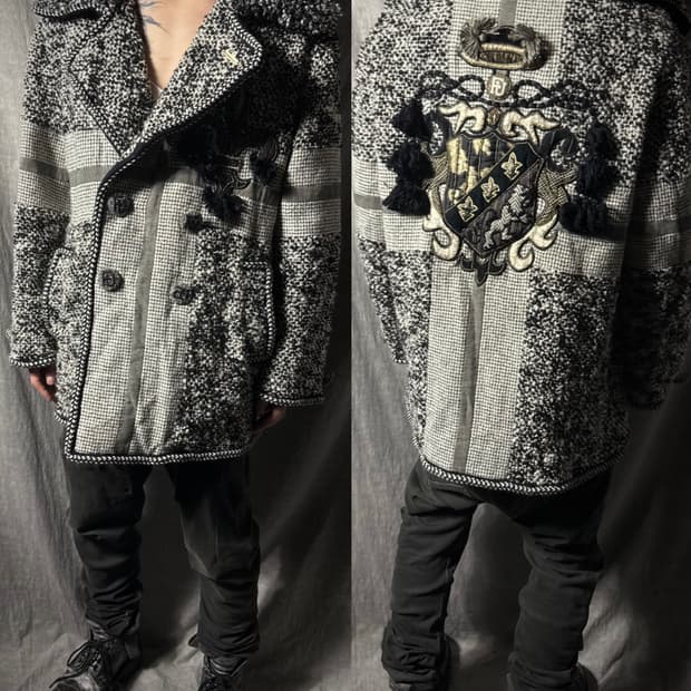 Yoshiyuki Konishi 90s Crest Wool Coat